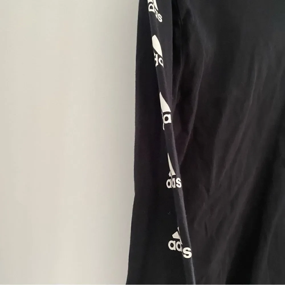 Adidas Boys’ Long Sleeve Hoodie Teeshirt Black L